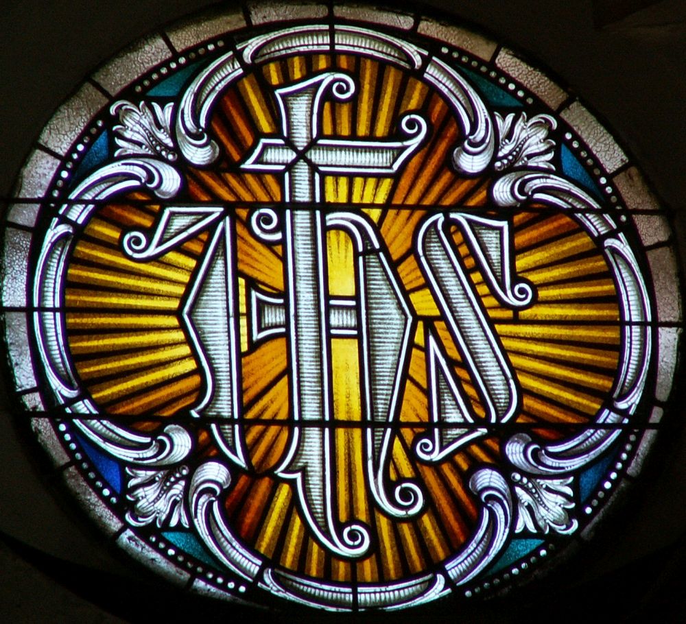 Církevní vitráž Branná