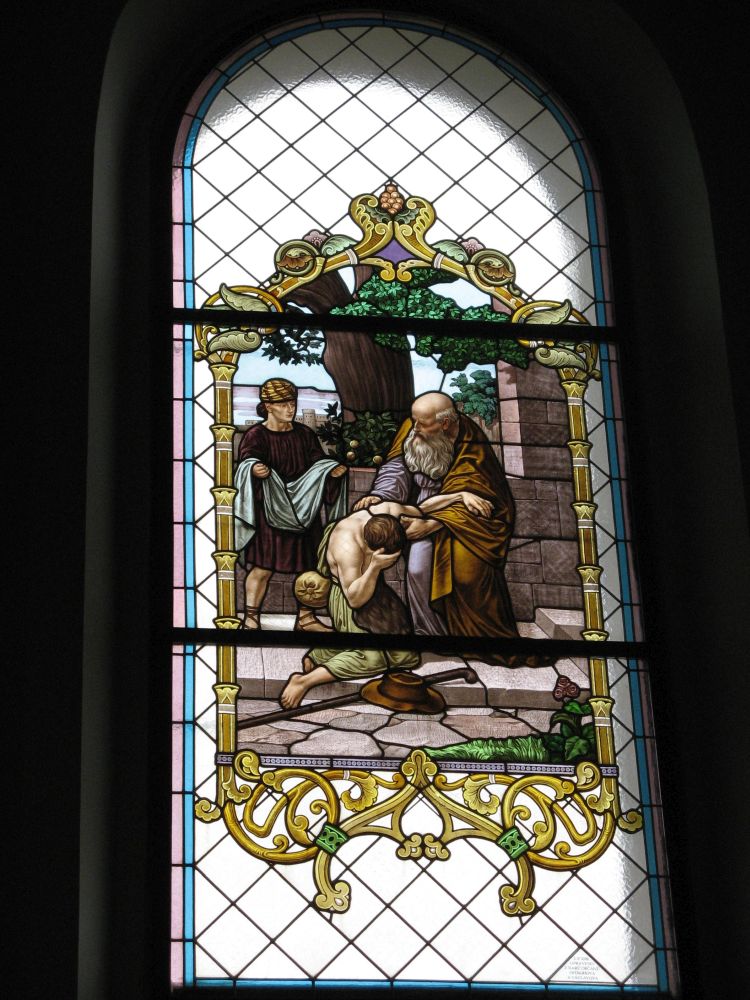 Církevní vitráž Svébohov