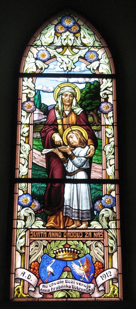 Církevní vitráž Sopotnice
