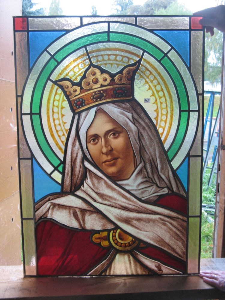 Církevní vitráž Malhotice