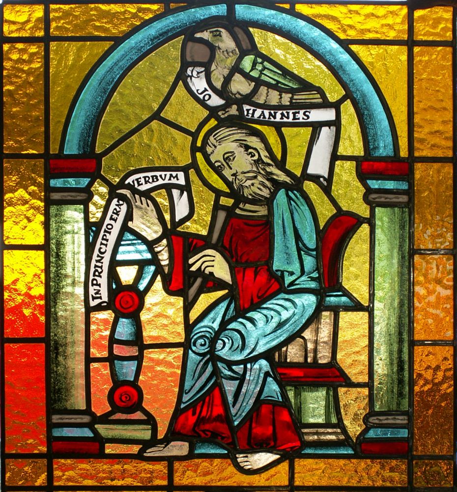 Církevní vitráž Caha